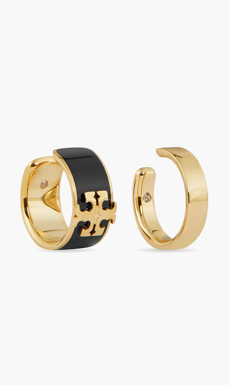 

Tory Burch Gold Kira Enamel Ear Cuff Set for Women | The Deal Outlet