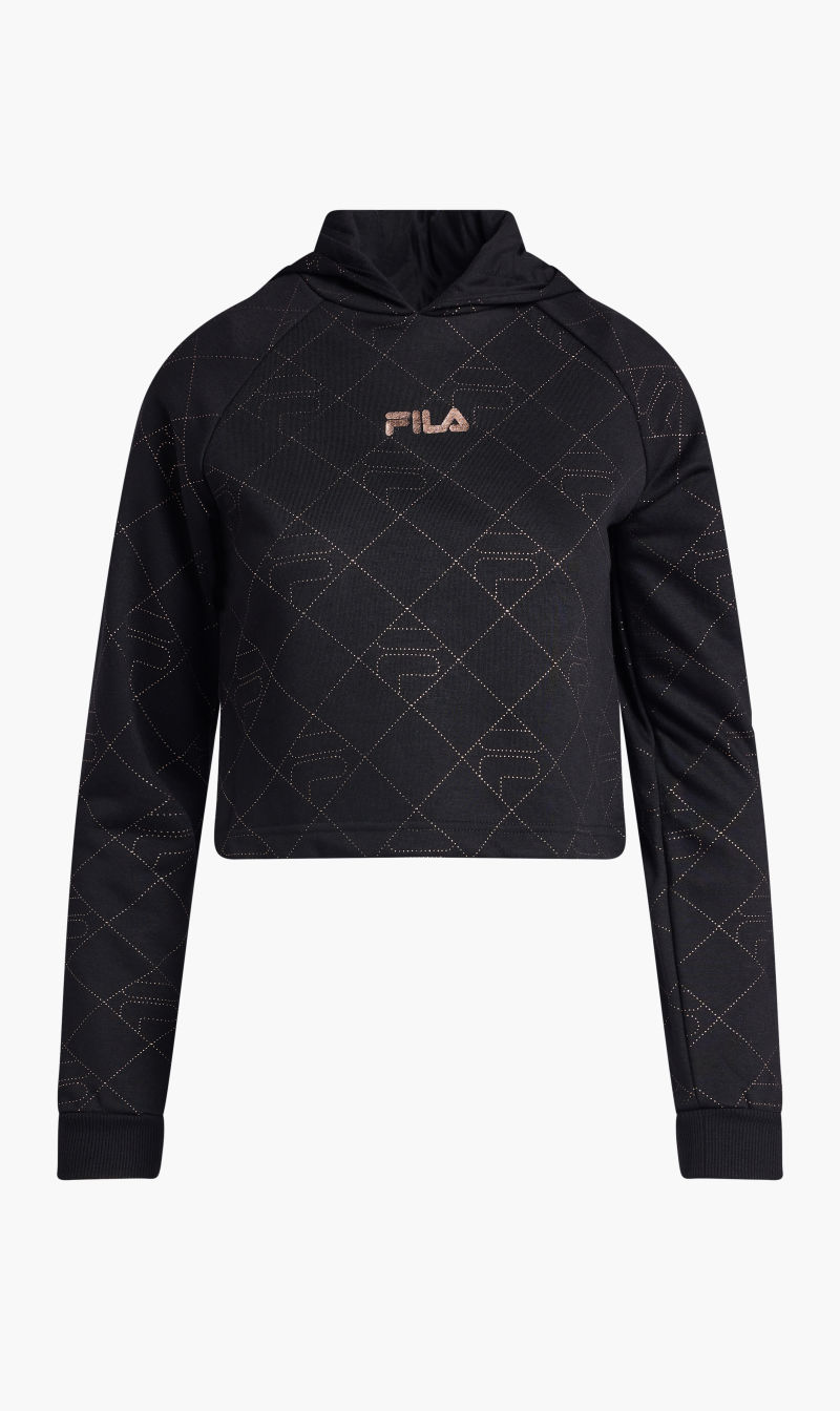 

Fila Black Crop Aop Hoody for Women | The Deal Outlet