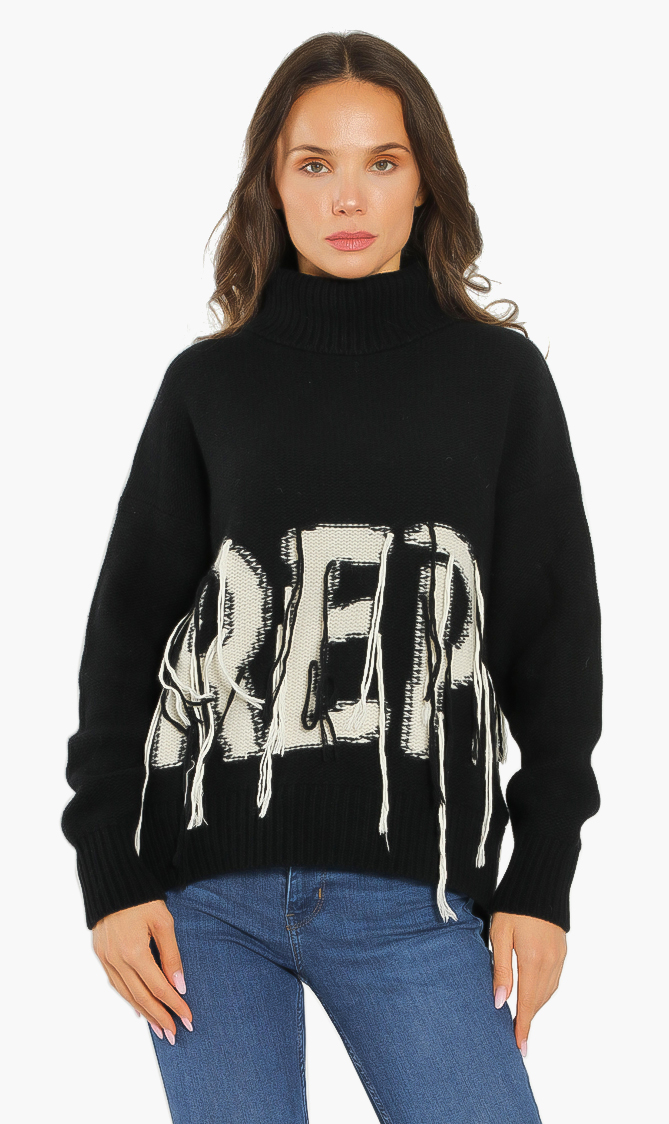 

REPLAY Oversized Logo Knit Sweater