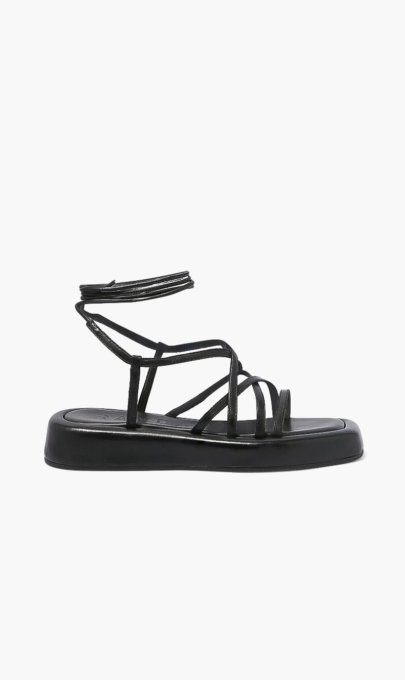 

Lace-up Platform Sandal, Black
