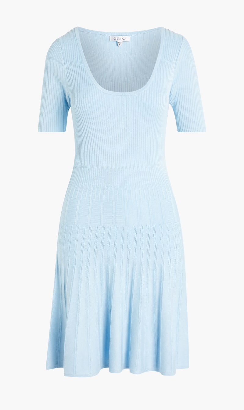 

Guess Blue Fit And Flare Sweater Dress for Women | The Deal Outlet