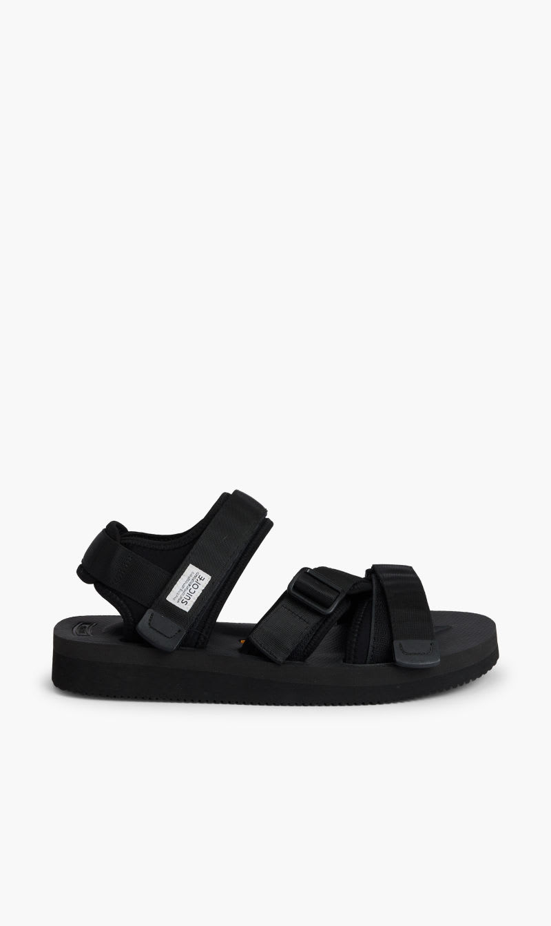 

Suicoke Black Kisee-v Strappy Slides for Men | The Deal Outlet