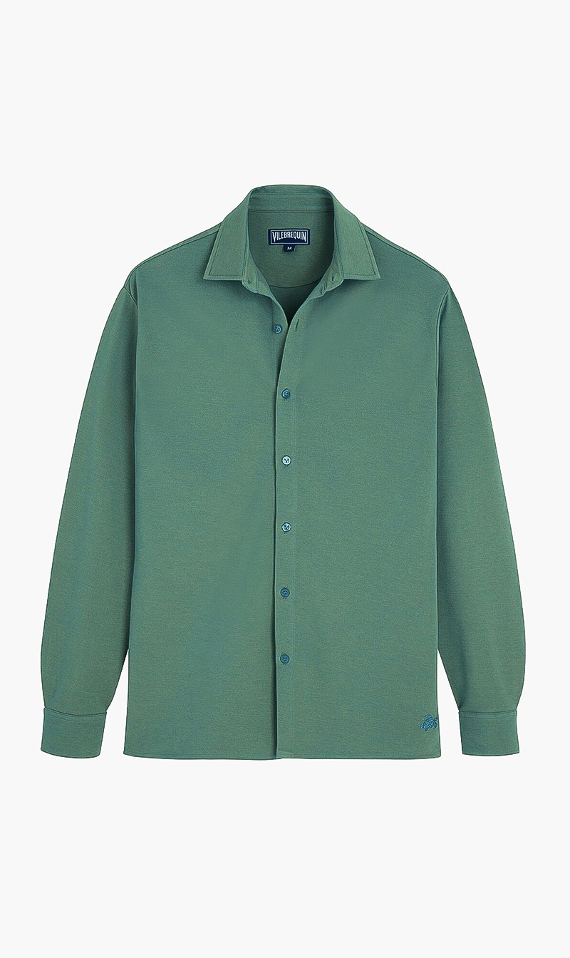 

Cotton Pique Shirt, Green