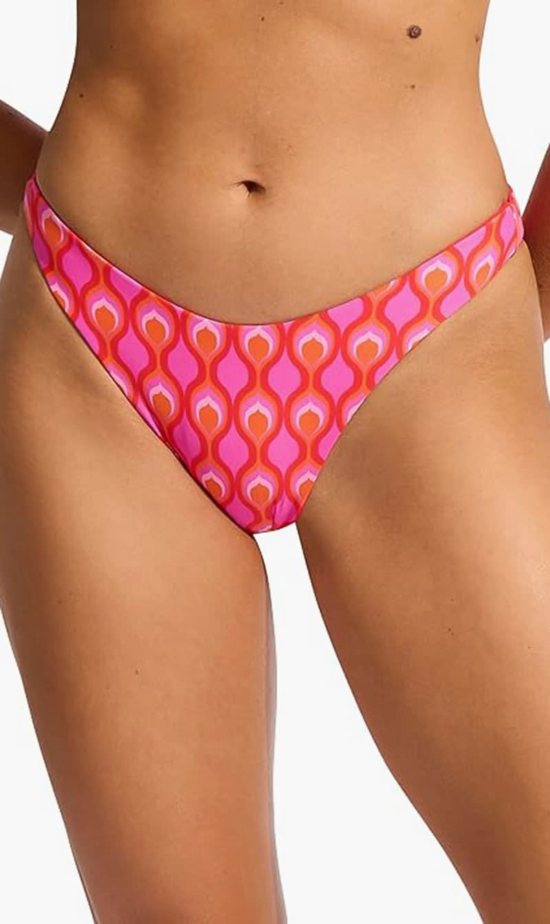 Seafolly Red High Cut Pant Bikini Bottom Swimsuit for Women
