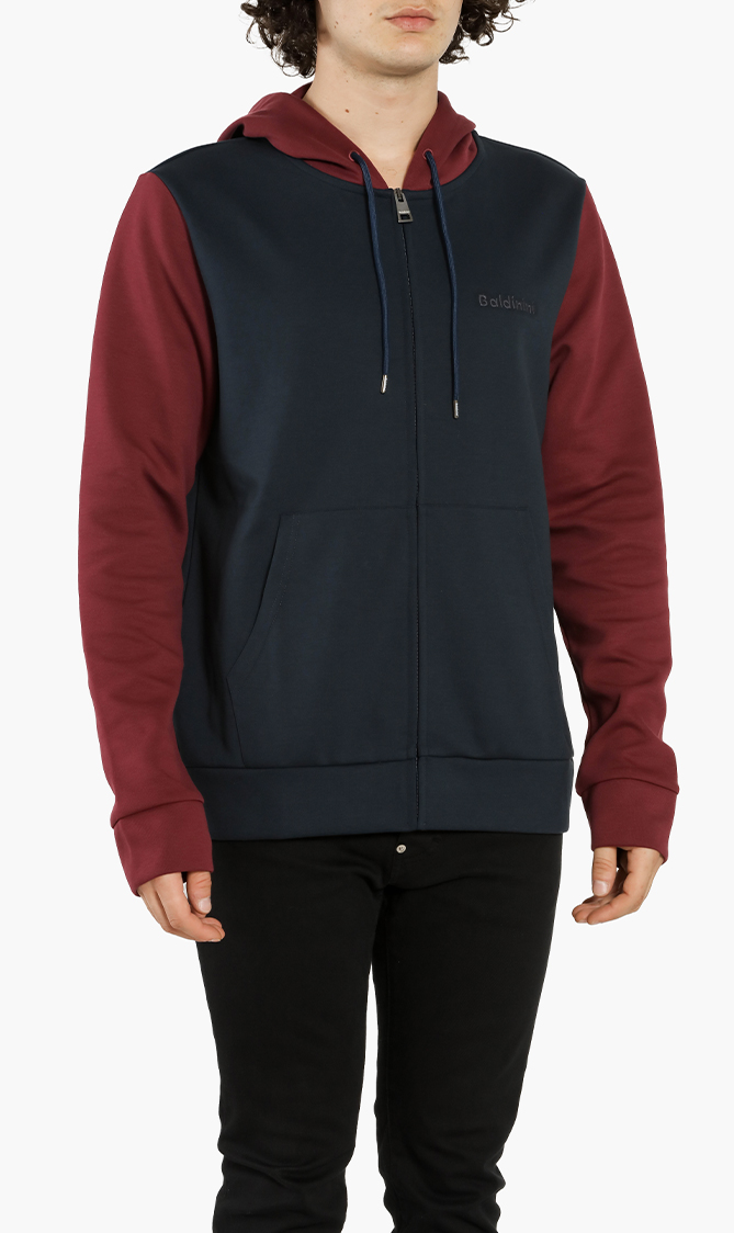 

Colorblock Zip-up Hooded Sweatshirt