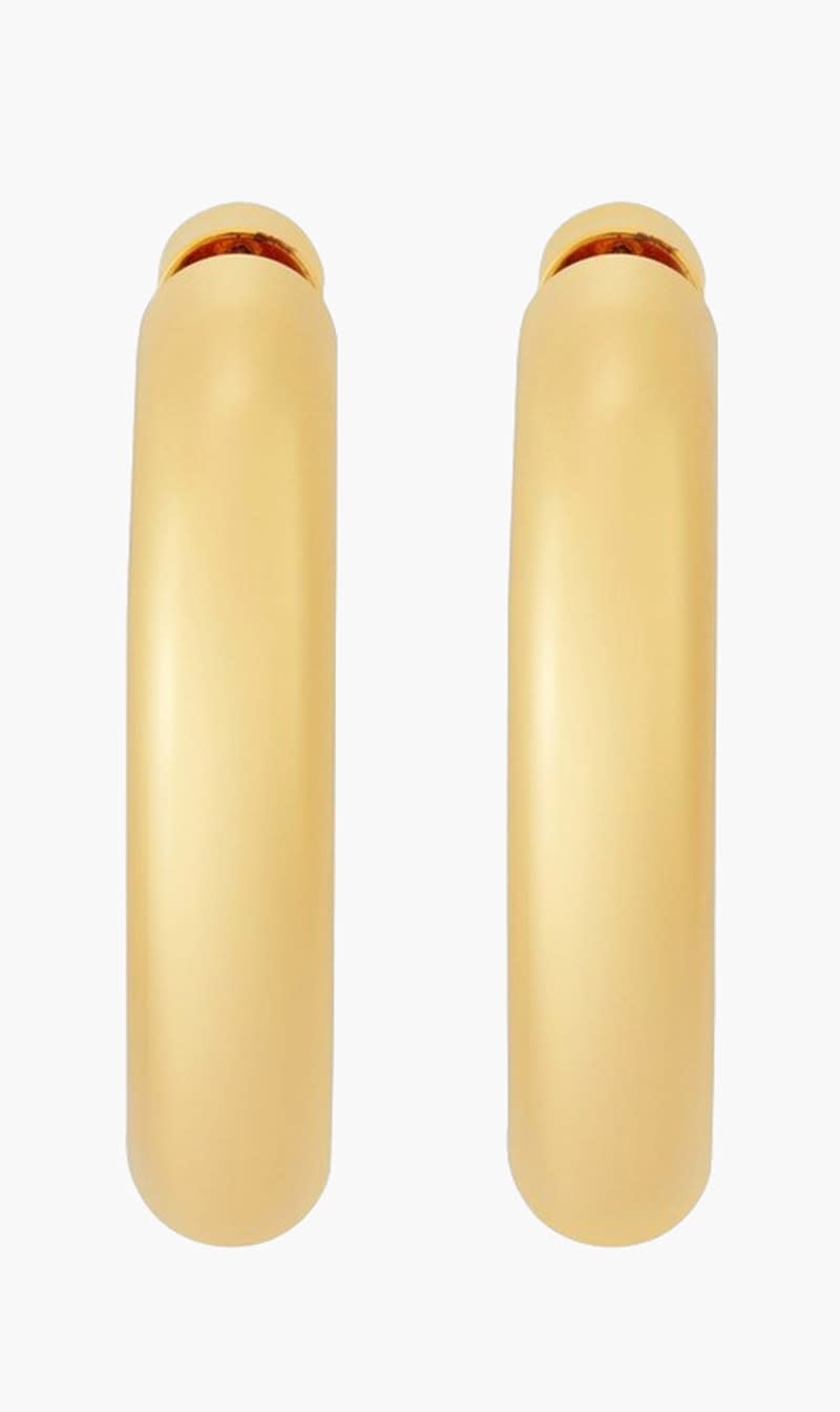 Michael Kors Gold Tube Hoop Earrings for Women