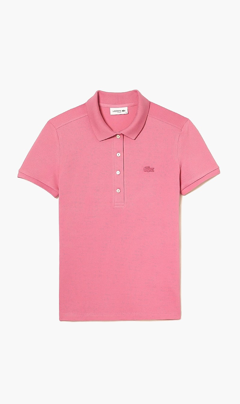 

Slim Fit Stretch Cotton Pique Polo, Pink