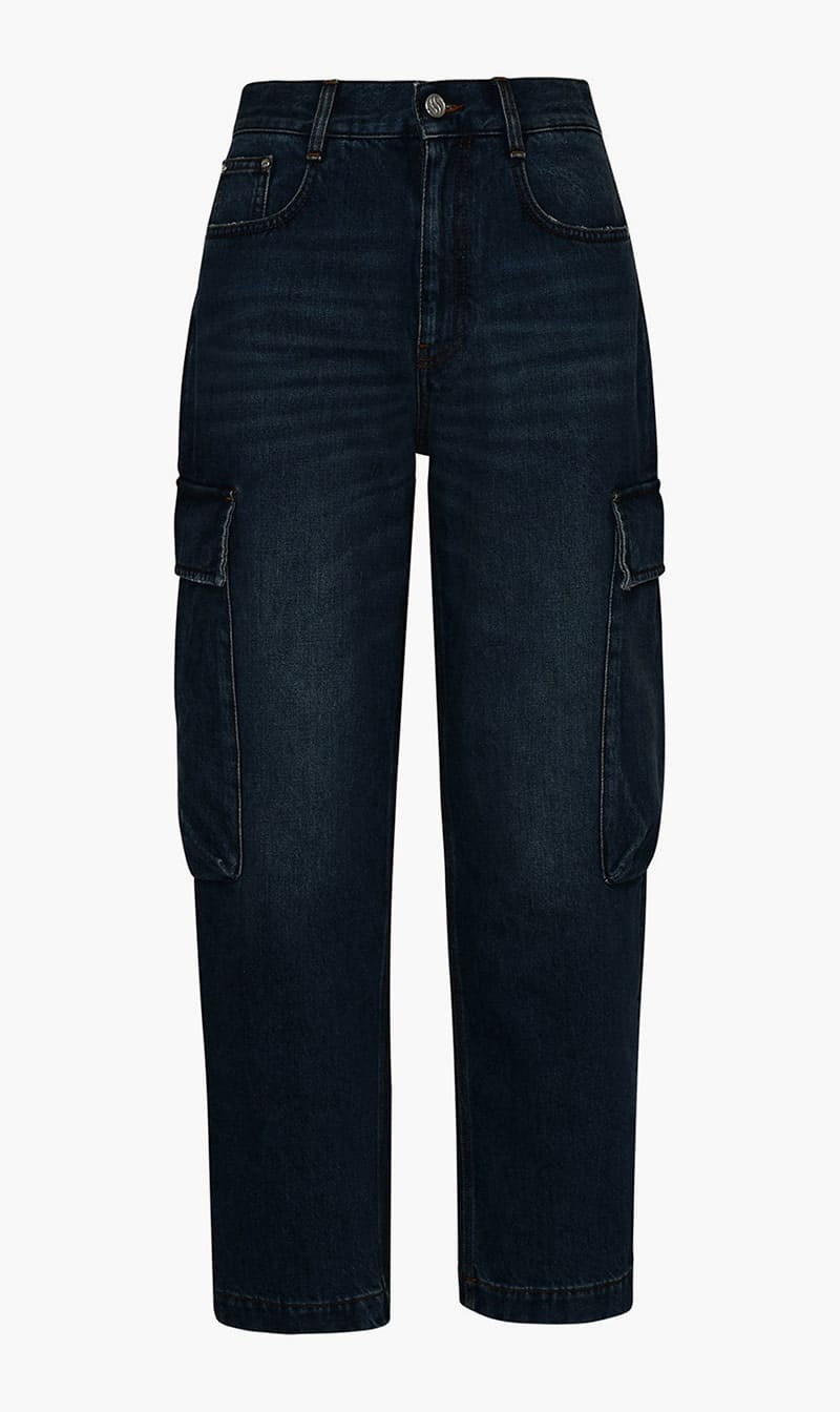 

Stella Mc Cartney Blue Dark Blue Vintage Cropped Carg for Women | The Deal Outlet