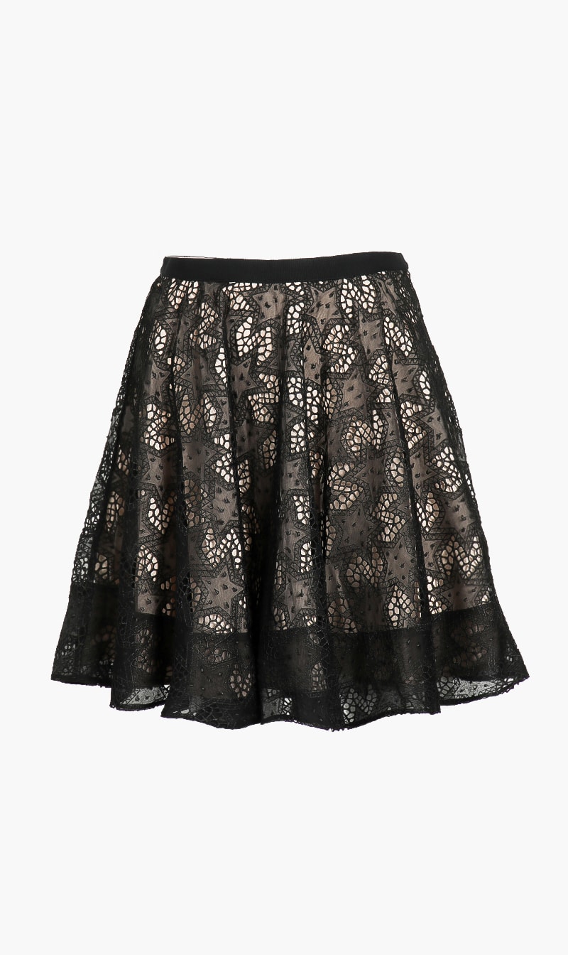 

Red Valentino Lace Silk Skirt