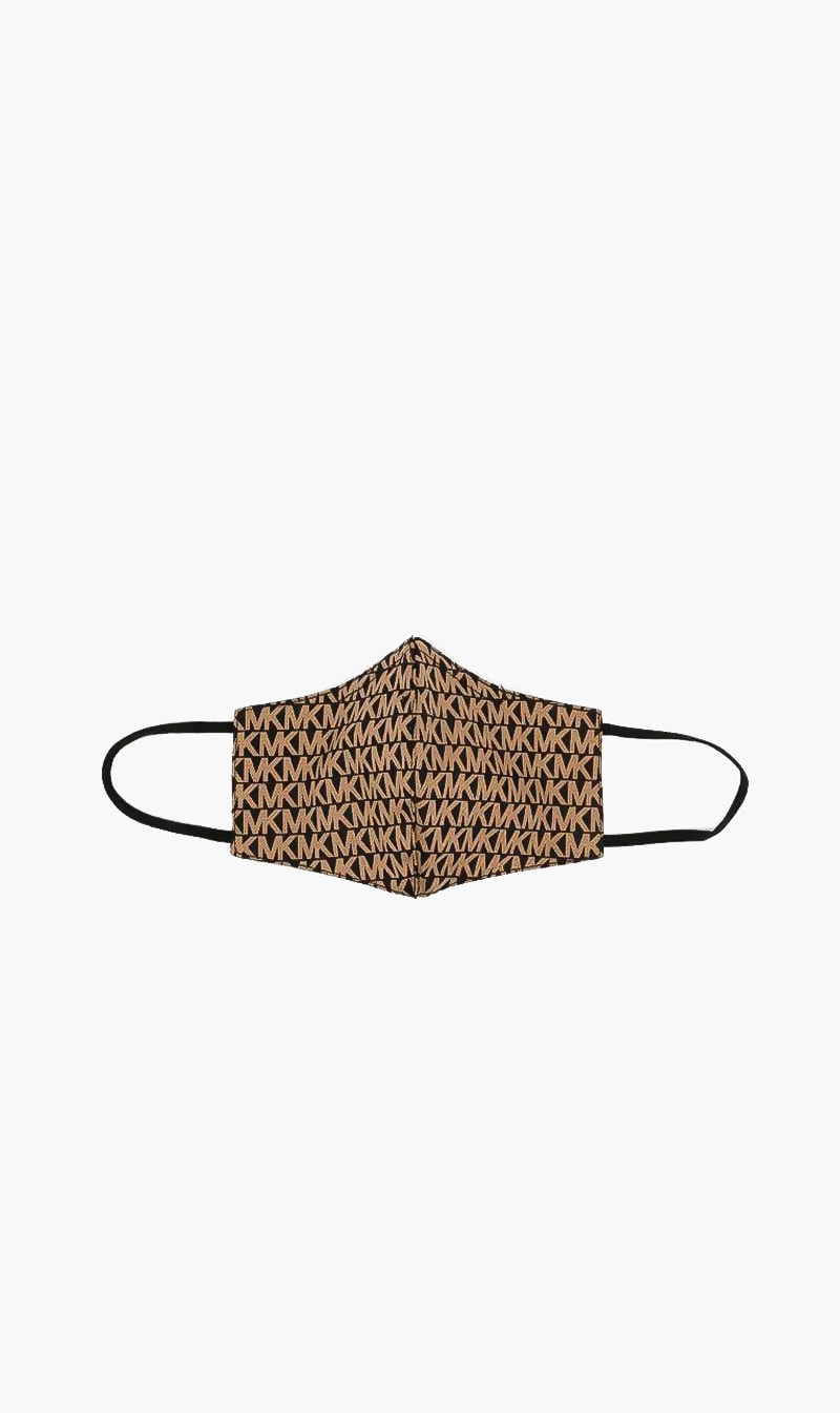 

Logo Stretch Cotton Face Mask, Brown
