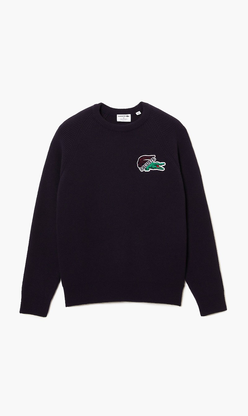 

Lacoste Blue Ribbed Long Sleeves Sweater for Men | The Deal Outlet