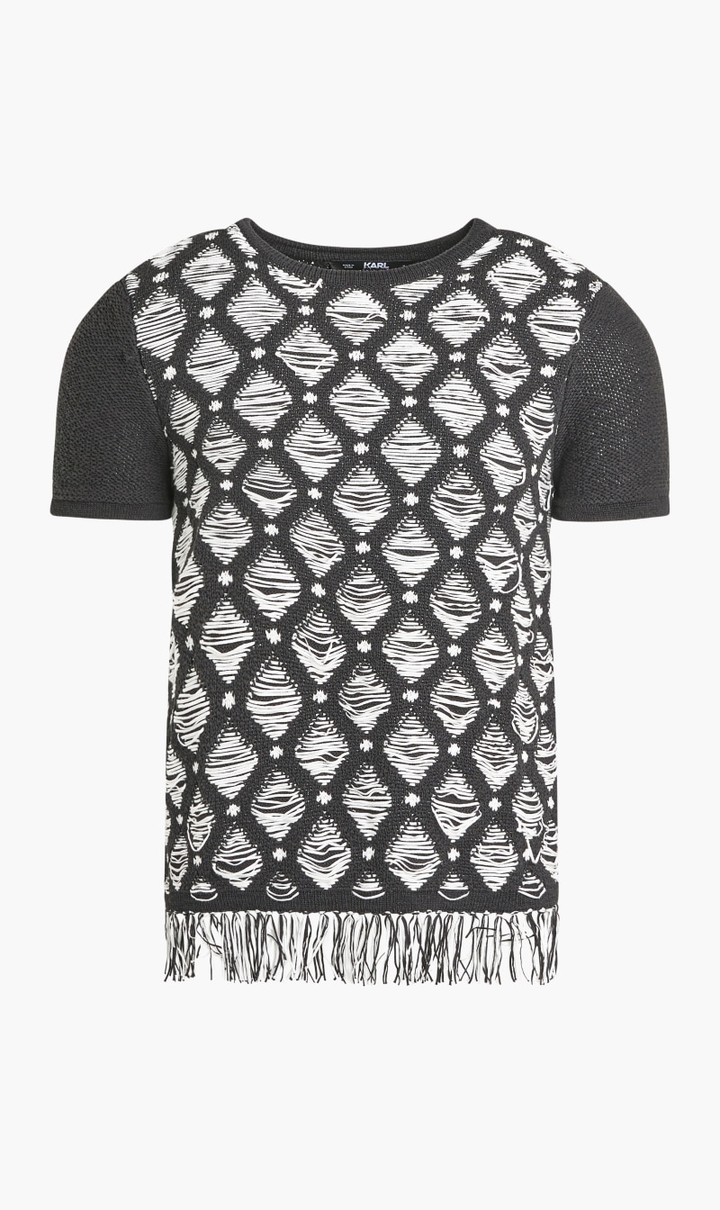 

Boucle Knit Top, Black