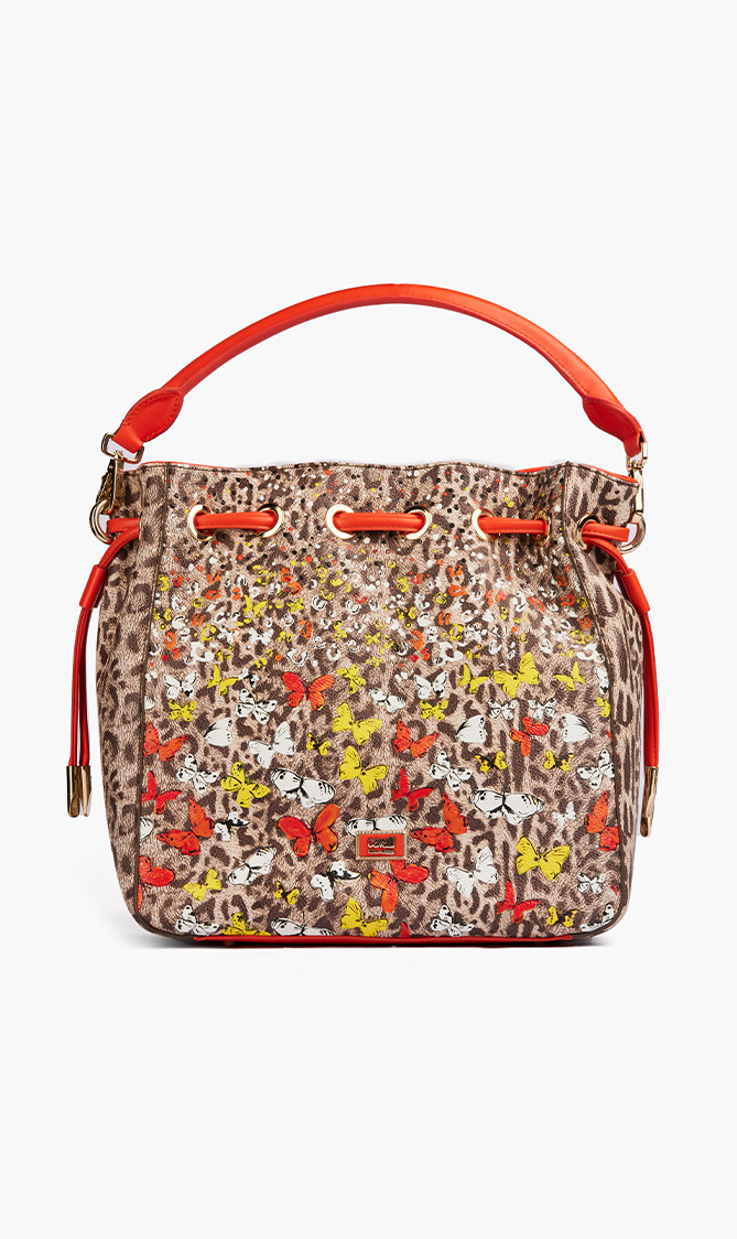

Cavalli Class Euphoria Printed Bucket Bag