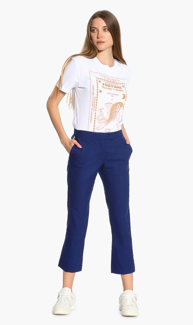 

Cropped Trouser, Blue