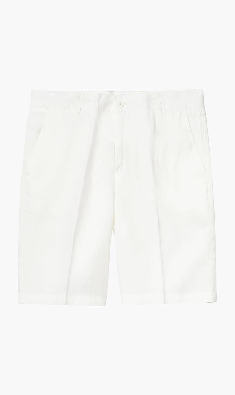 United Colors Of Benetton White Linen Bermuda Chino Shorts for Men