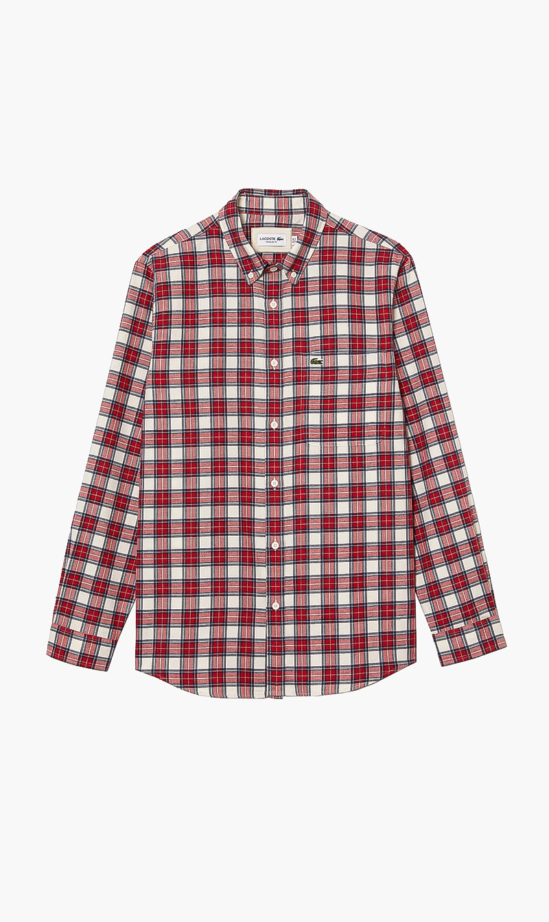 

Chequered Logo Shirt, Red