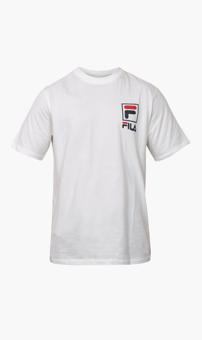

Fila White Julian Graphic Logo Tee for Men | The Deal Outlet