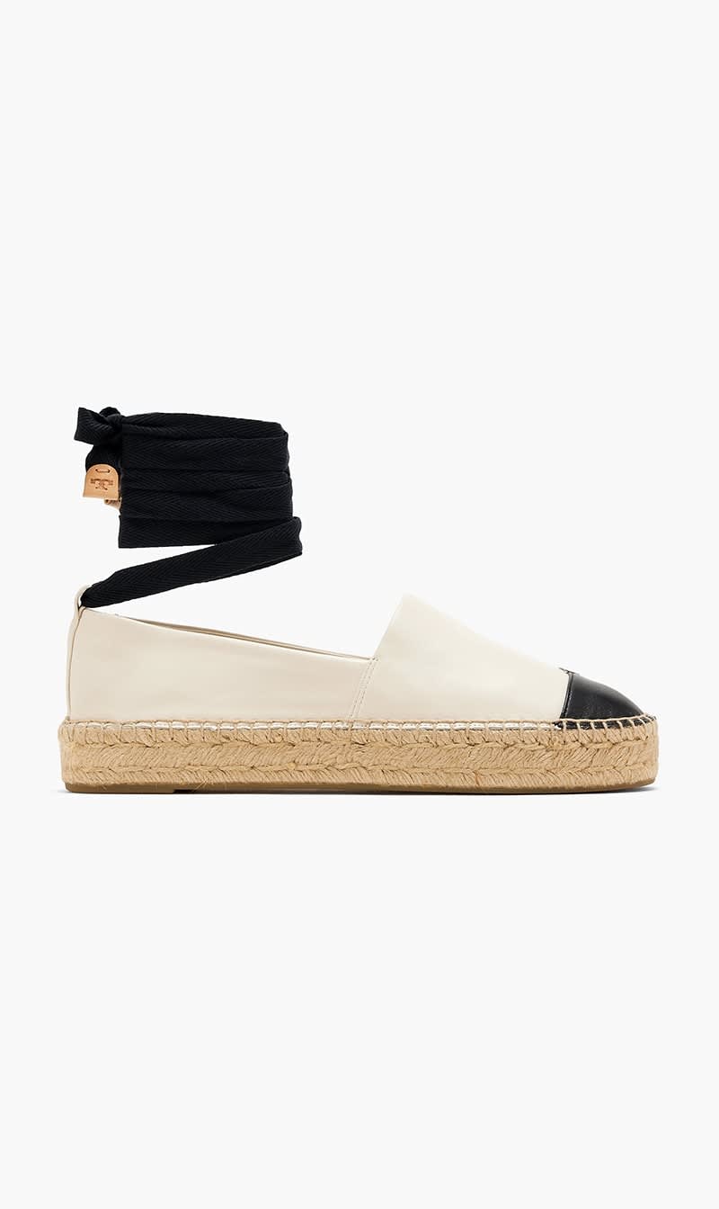 

Tory Burch White Cap Toe Espadrilles for Women | The Deal Outlet