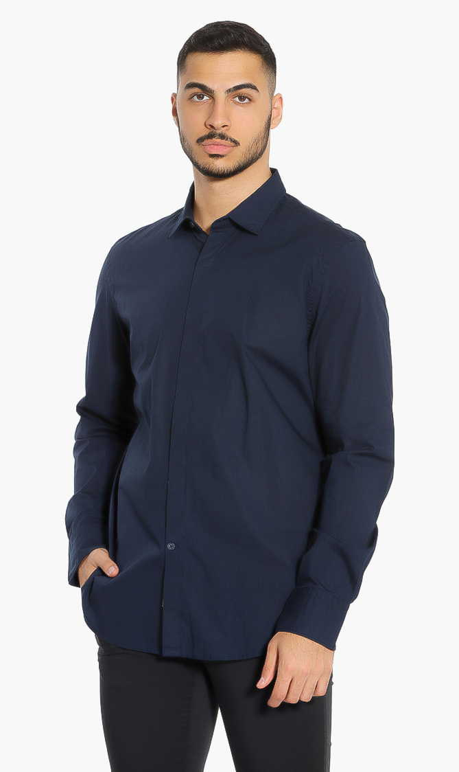

Slim Fit Long Sleeves Shirt, Blue
