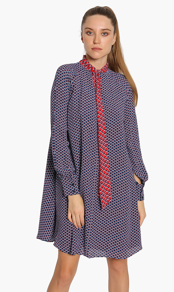

Kenzo Printed Tie Collar Tunic