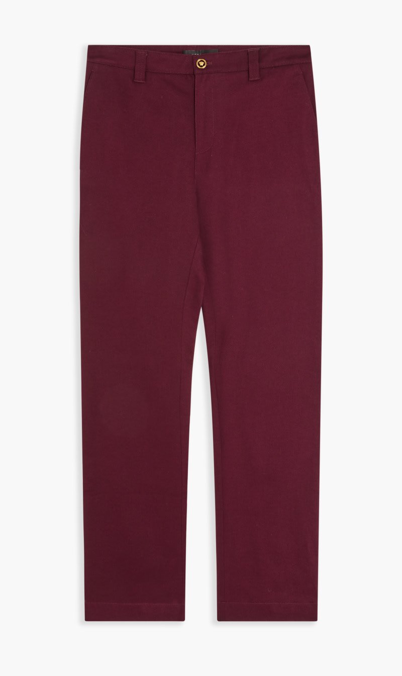 

Versace Red Pants Informal Cttn Stretch Solid for Men | The Deal Outlet