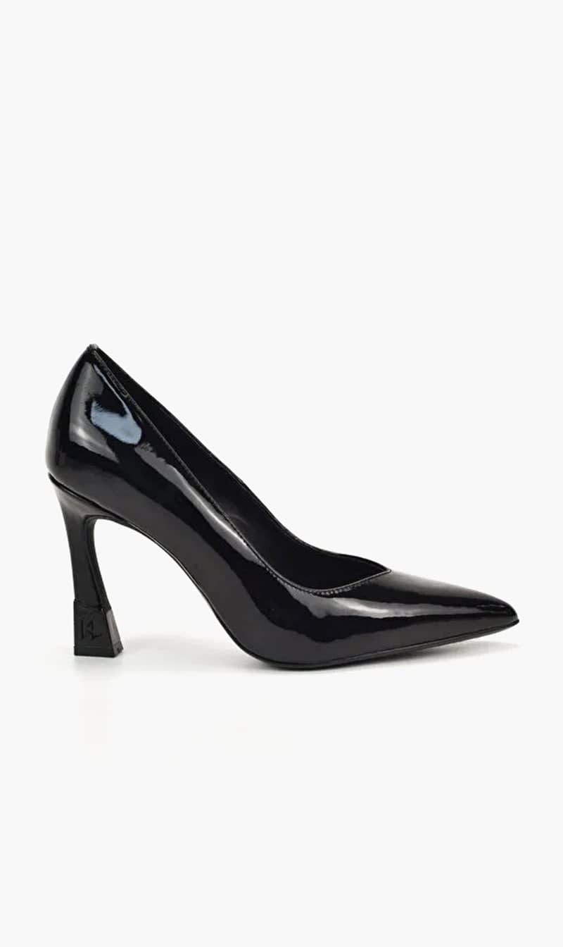 

Karl Lagerfeld Black Premiere 90 Gloss Pump Black Patent Lthr Wom Black Patent Lthr for Women | The Deal Outlet