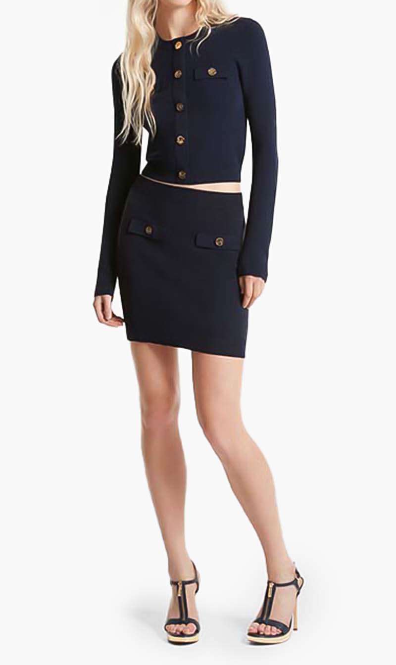 

Michael Kors Blue Eco Mini Skirt With Pkt for Women | The Deal Outlet