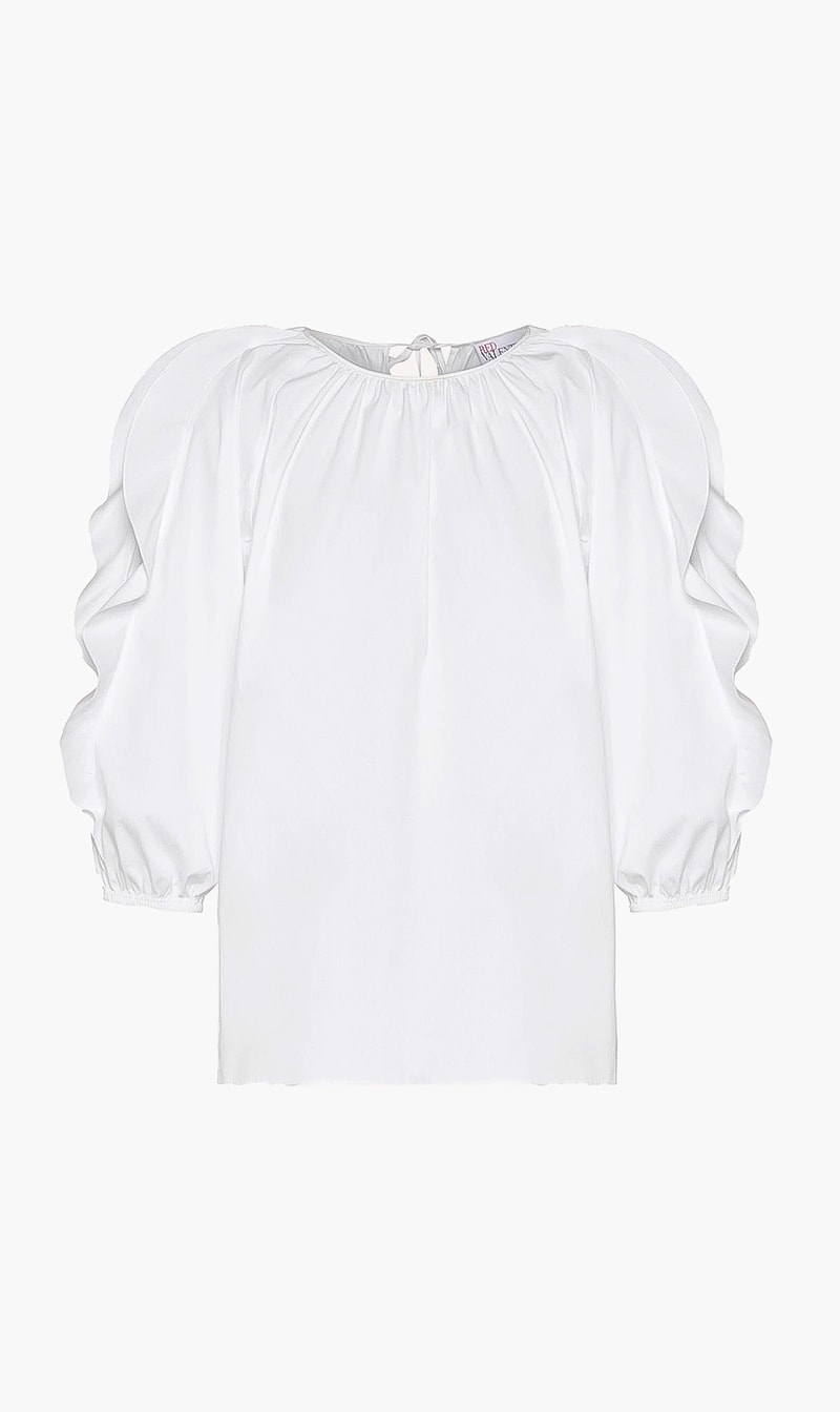

Red Valentino Ruffle Cut Sleeves Top