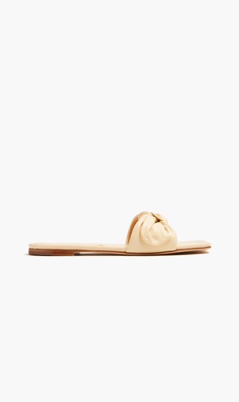 

Dear Frances White Knot Slide Sandals for Women | The Deal Outlet