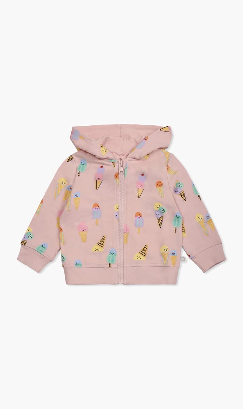 

Stella Mc Cartney Pink Zip Up Hooded Sweatshirt for Girls | The Deal Outlet