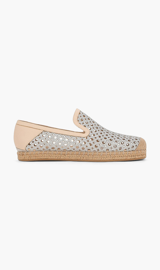 

Stuart Weitzman County Laser Cut Glitter Espadrille