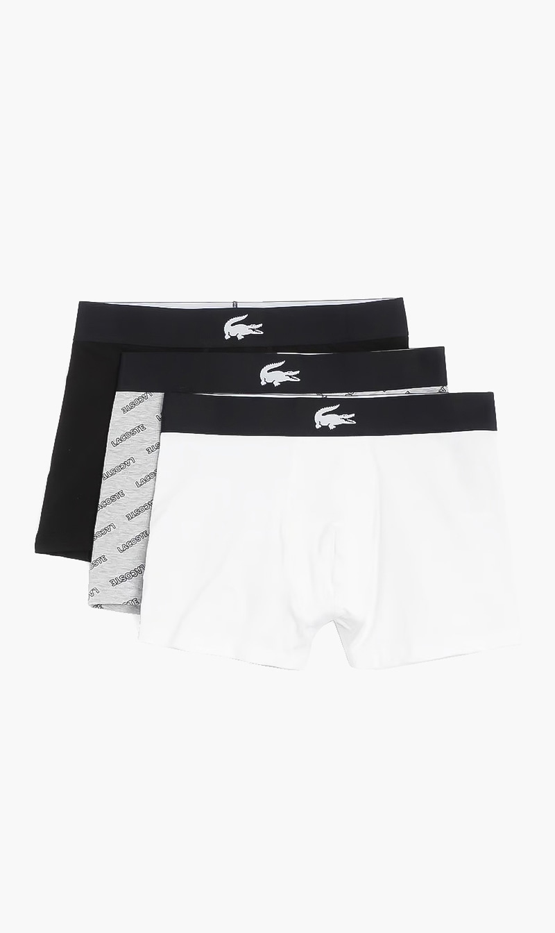

Lacoste Black Stretch Cotton Trunk 3 Pack for Men | The Deal Outlet