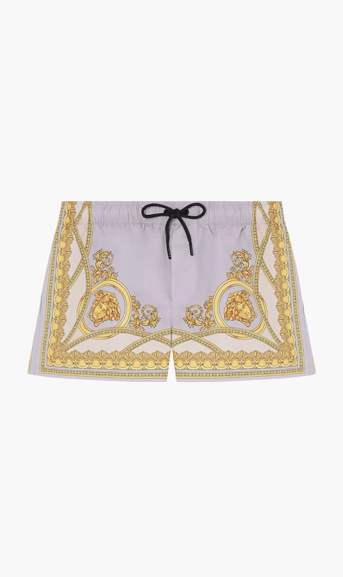 Versace Multi-color Swim Shorts Nylon Golfo Recycled Fabric Heritage Print for Men