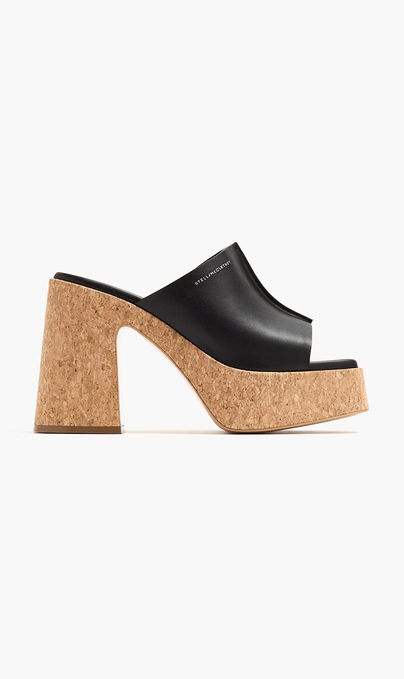 

Stella Mc Cartney Black Skyla Platform Mules for Women | The Deal Outlet