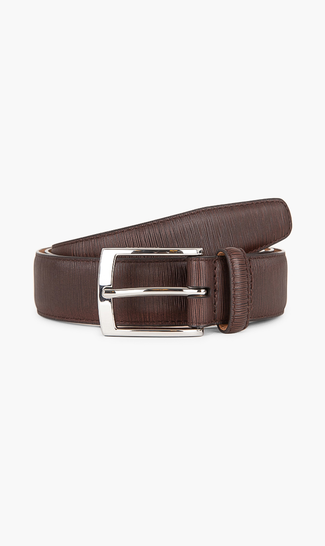 

Myf Curzon Leather Belt, Brown