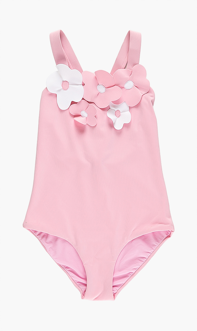 

Il Gufo Flower Applique One Piece Swimsuit