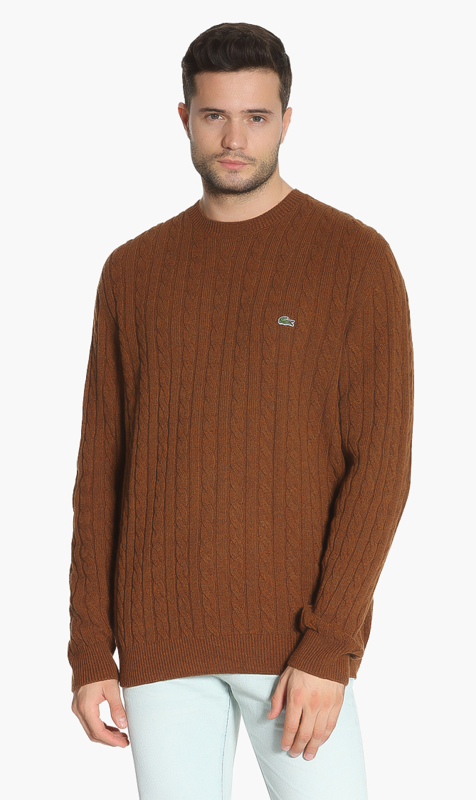 

Lacoste Crew Neck Cable Knit Effect Sweater