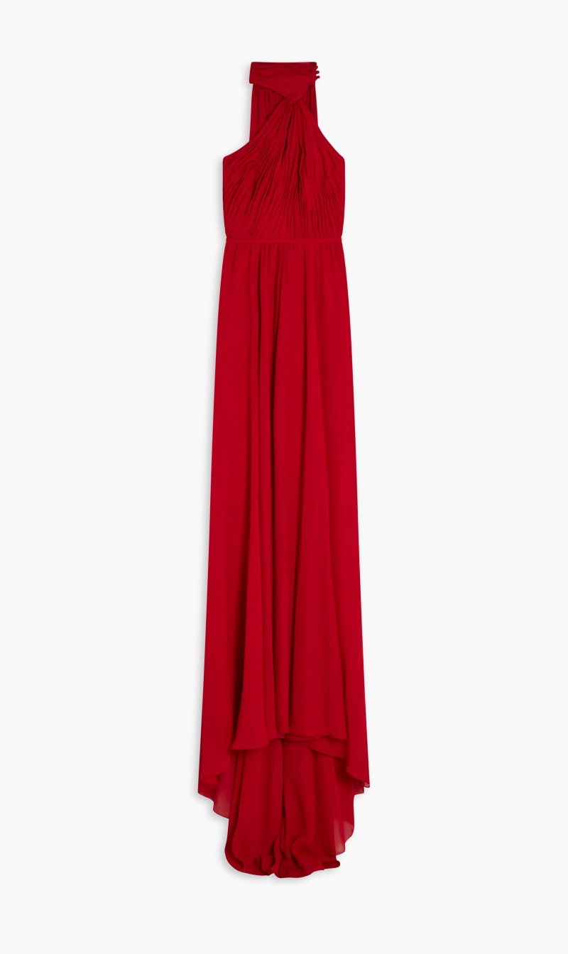 

Embellished Evening Gown, Red