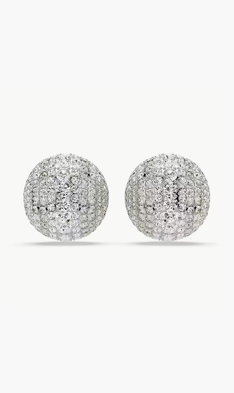 

Swarovski Silver Sublima Clip On Earrings for Women | The Deal Outlet