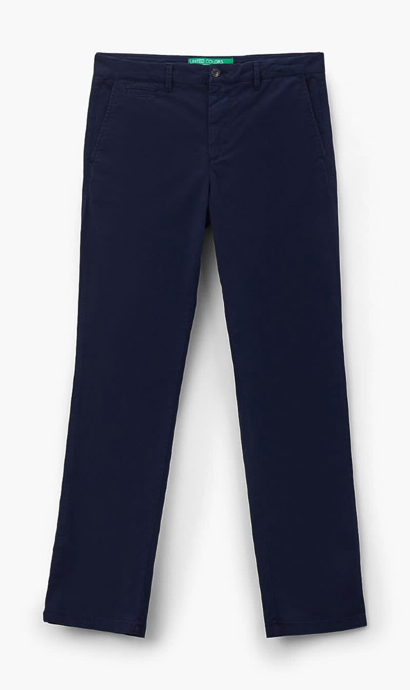 United Colors Of Benetton Blue Straight Fit Pants for Men