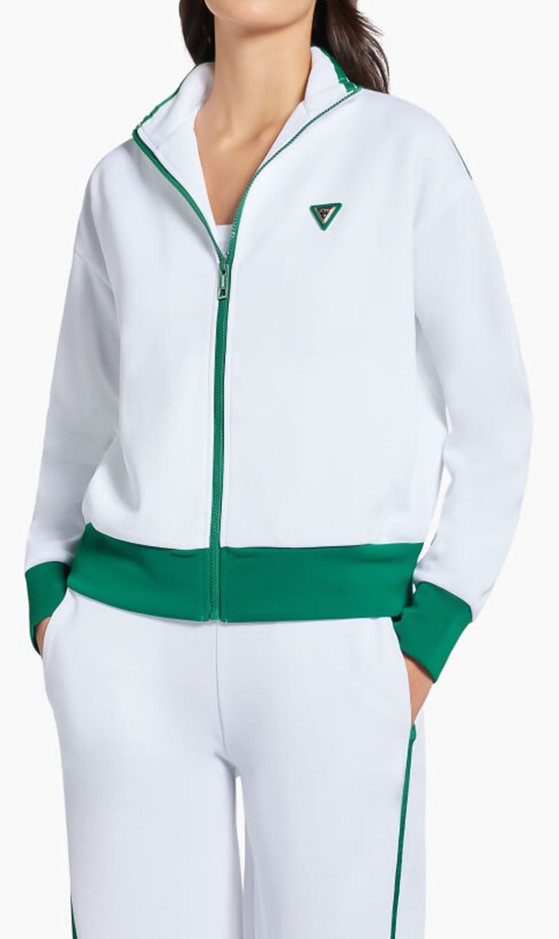 

Guess Green Mylah Full Zip Sweatshirt for Women | The Deal Outlet