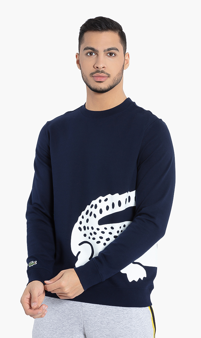 

Lacoste Oversized Crocodile Crew Neck Sweatshirt
