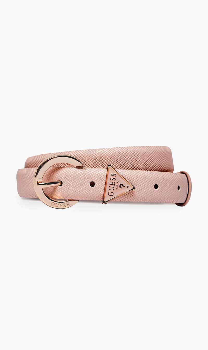 

Guess Pink Triangle Logo Belt for Women | The Deal Outlet