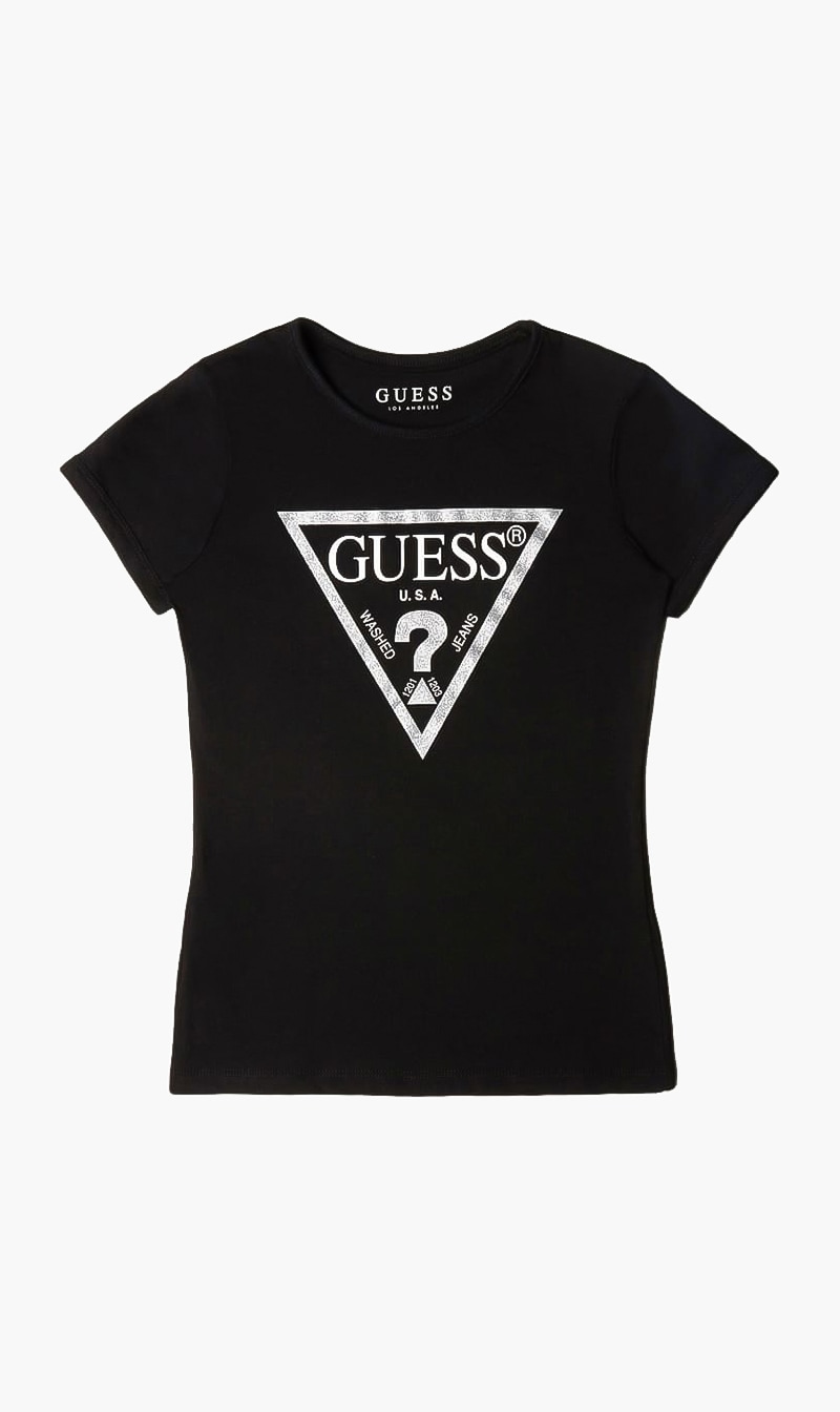 

Crew Neck Logo Tshirt, Black