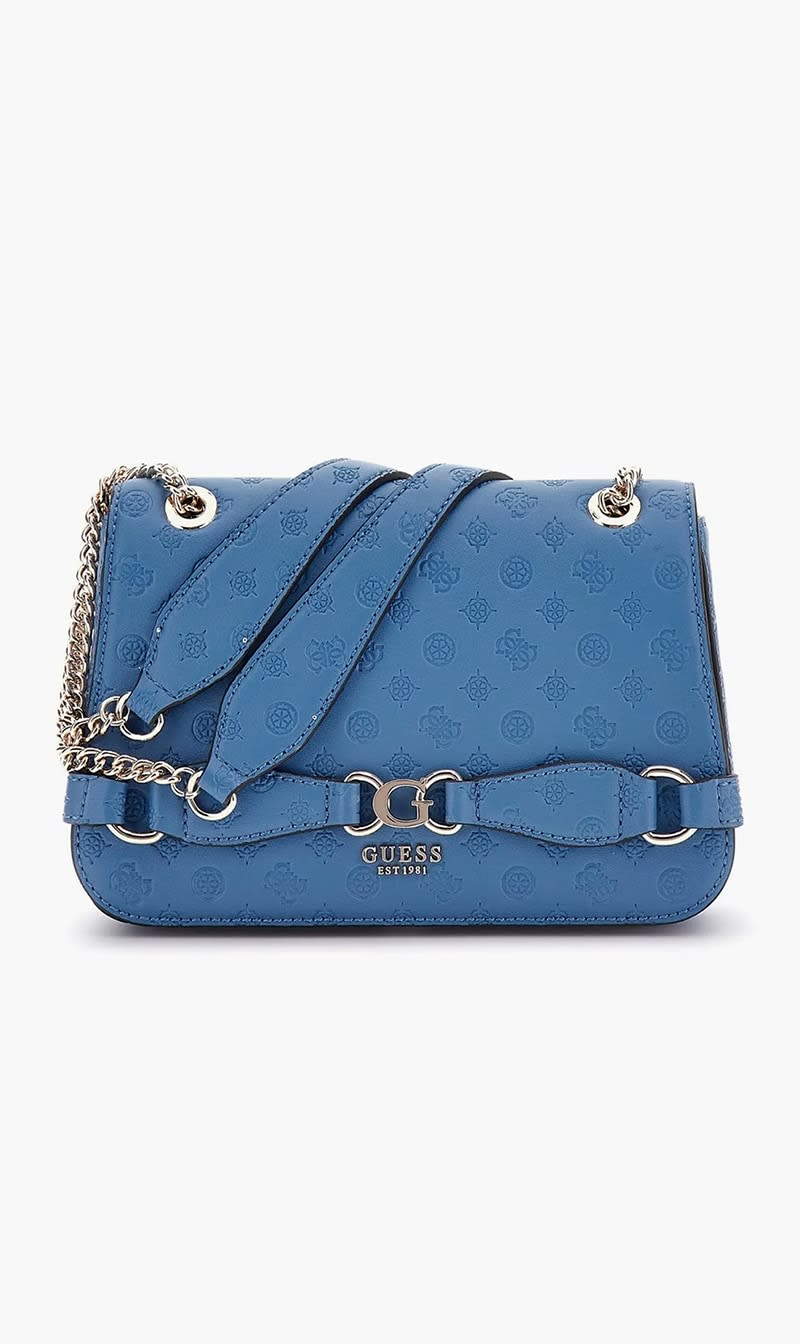 Guess Blue Logo Convertible Flap Bag for Women