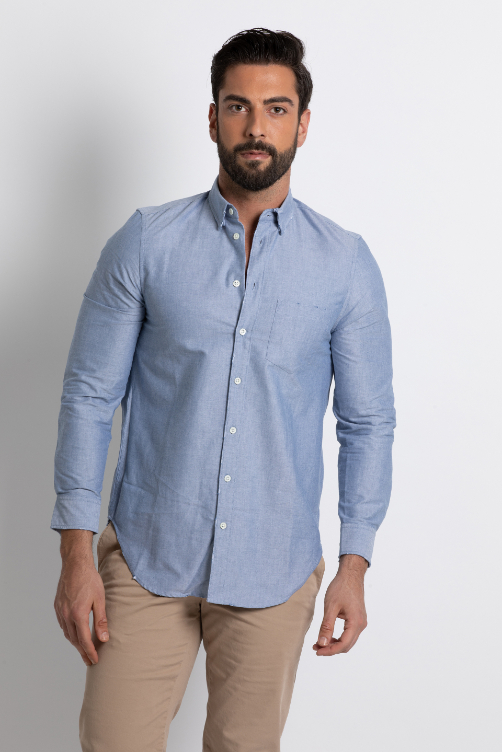 

Sigmund Oxford Long Sleeve Shirt, Blue