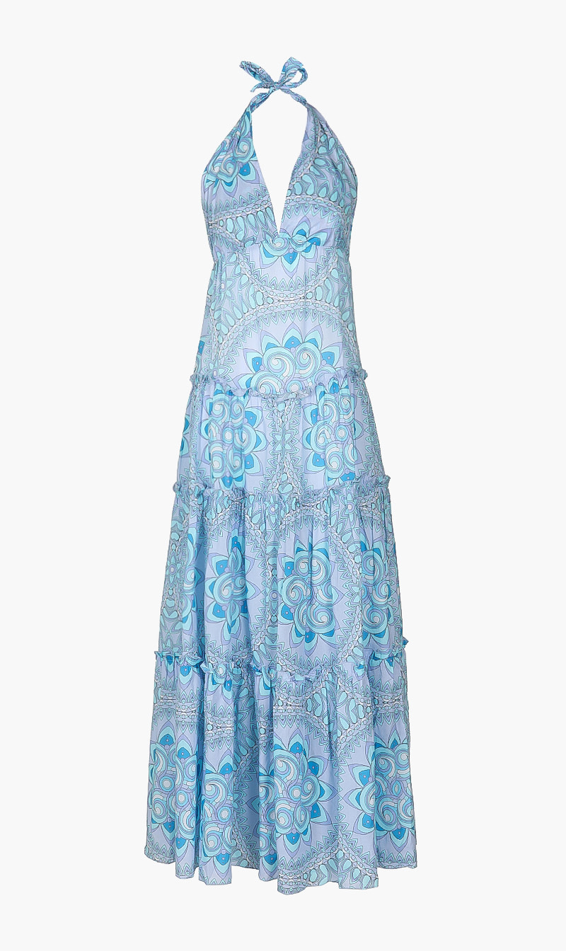 

Ruflle Dress, Blue