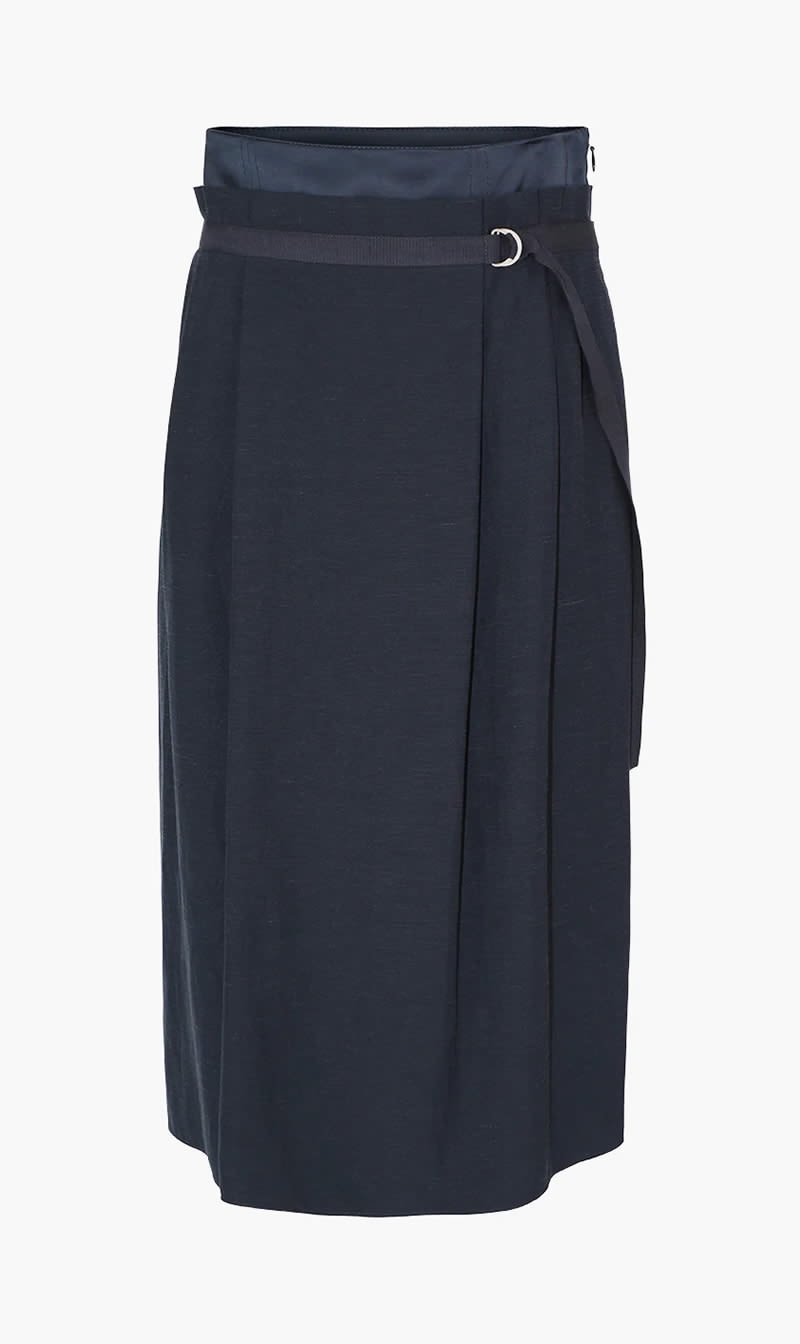 

Vince Blue Double Waist D-ring Skirt for Women | The Deal Outlet