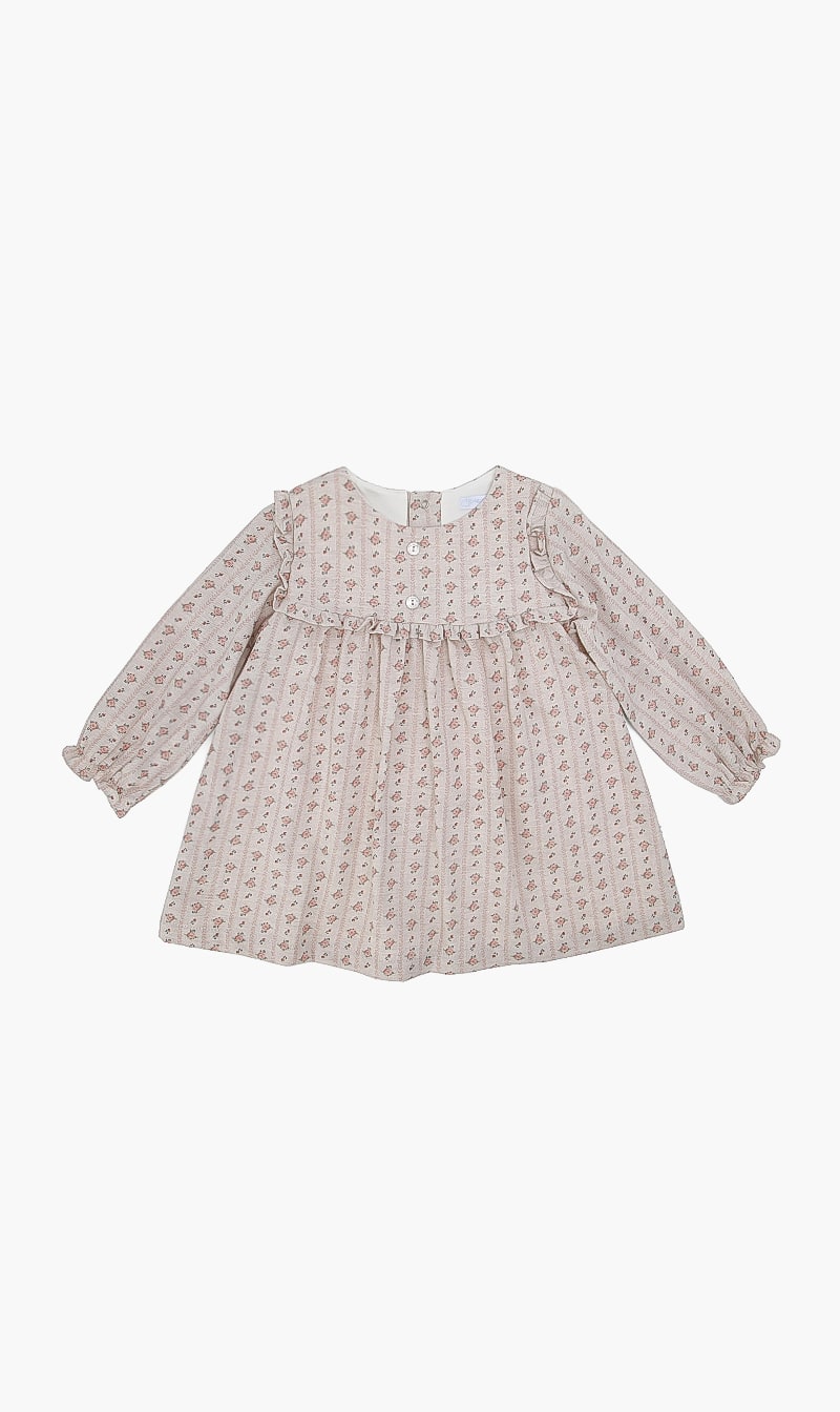 

Laranjinha Beige All Over Floral Dress for Girls | The Deal Outlet