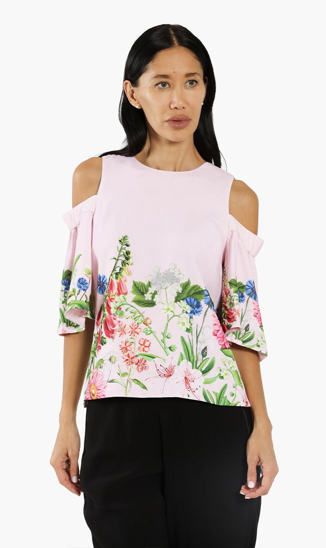 

Ted Baker Beyaa Florence Cut-out Shoulder Top